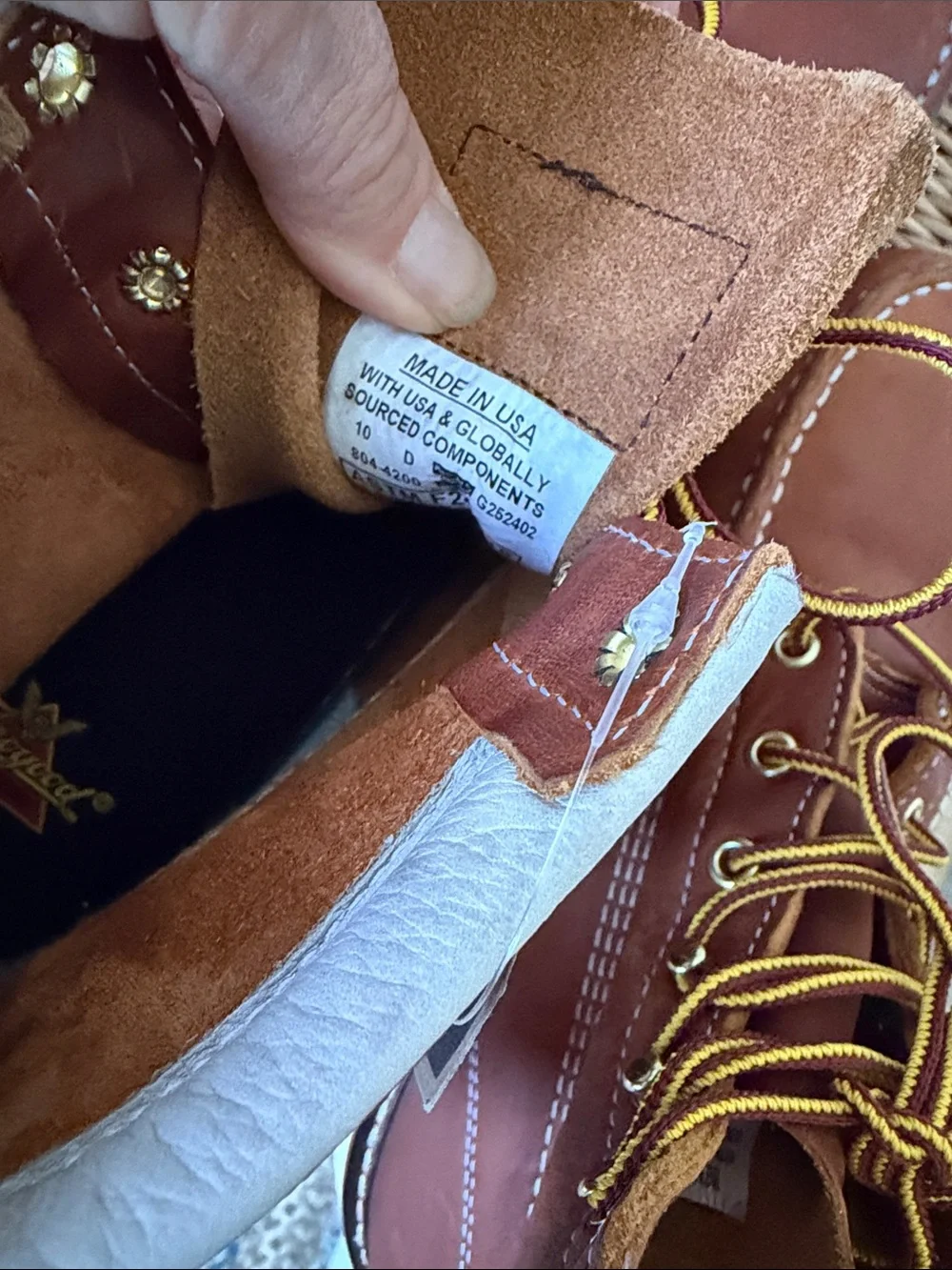 Thorogood American Heritage 6” Tobacco Moc Toe Work Boots Size 10 D NWT
